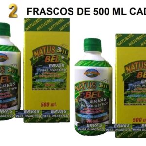 Ervas para Diabete Natus Bel 2 Frascos De 500 Ml Cada Diabete cura circulacao